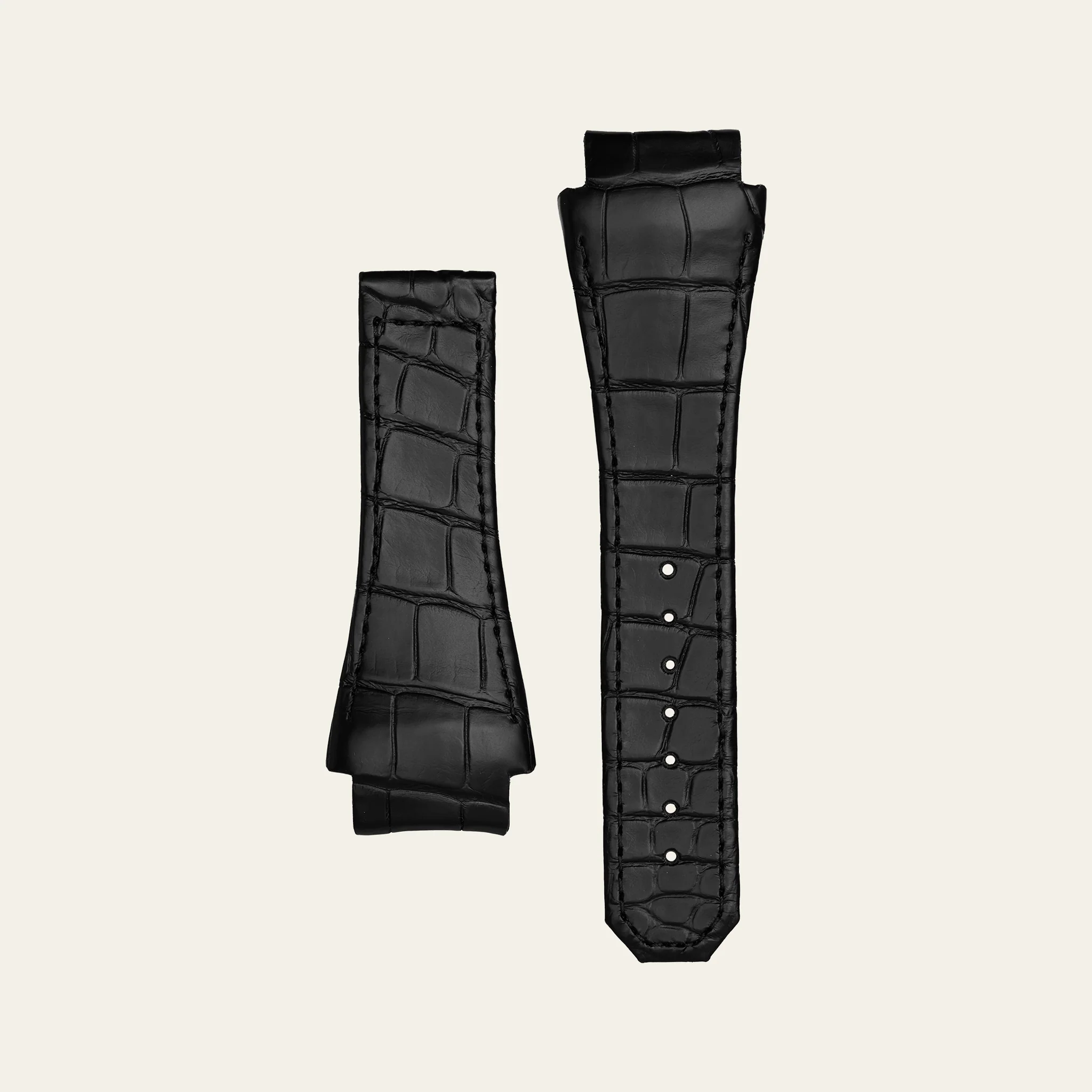 Black Matte Epic X Chrono 47mm Alligator Strap - M