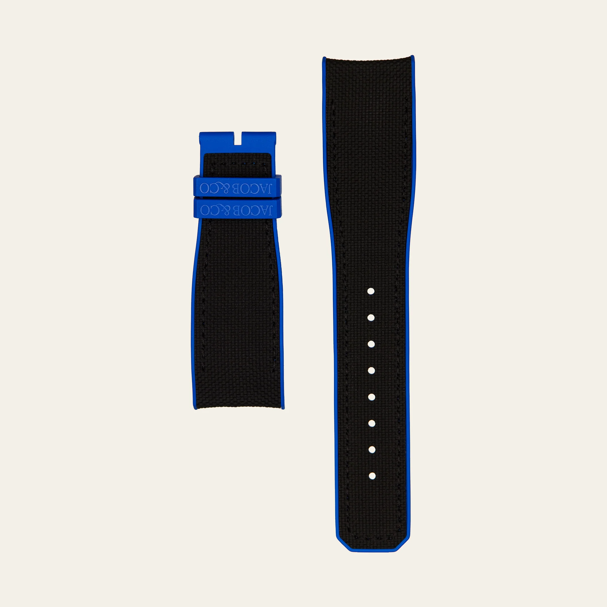 Black Rubber Cordura Pattern - Dark Blue Rubber - M