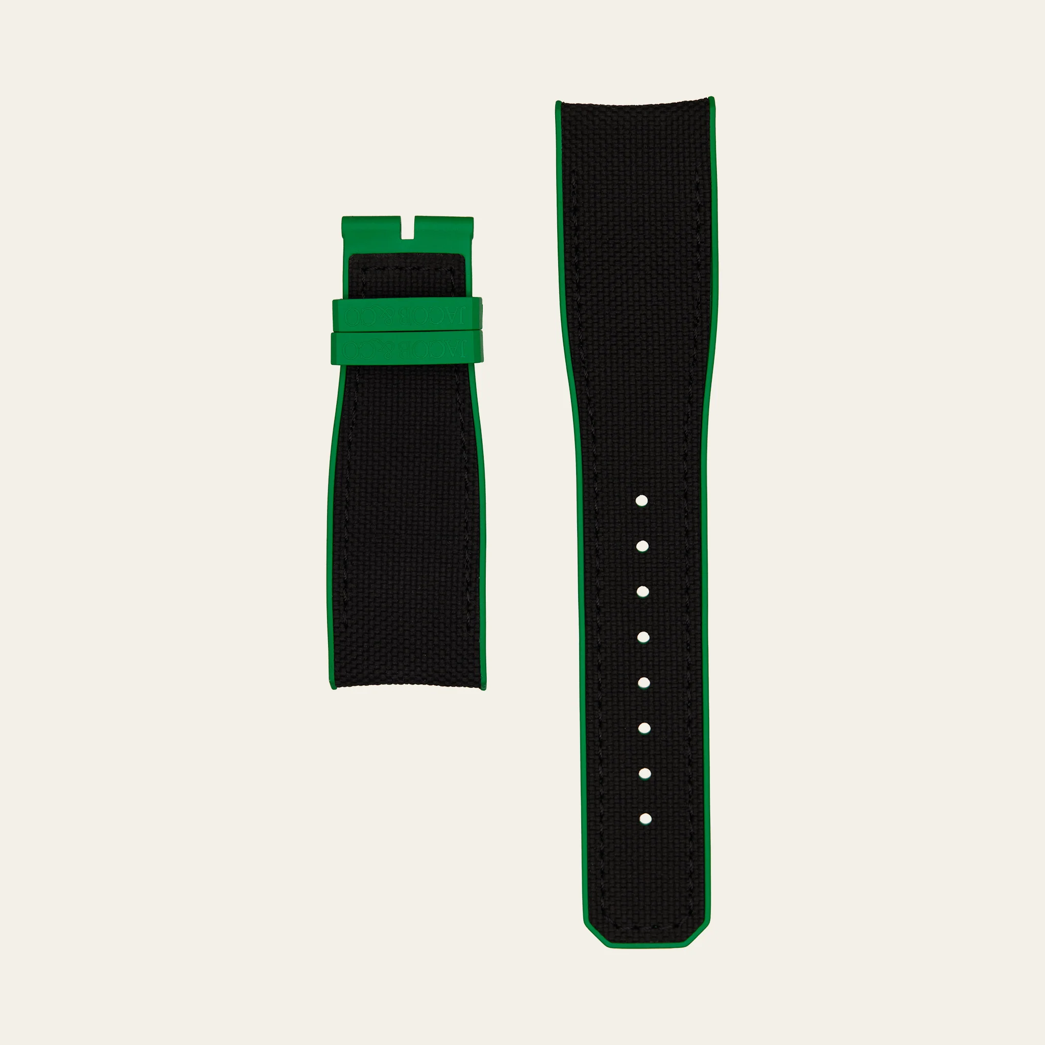 Black Rubber Cordura Pattern - Green Rubber - M