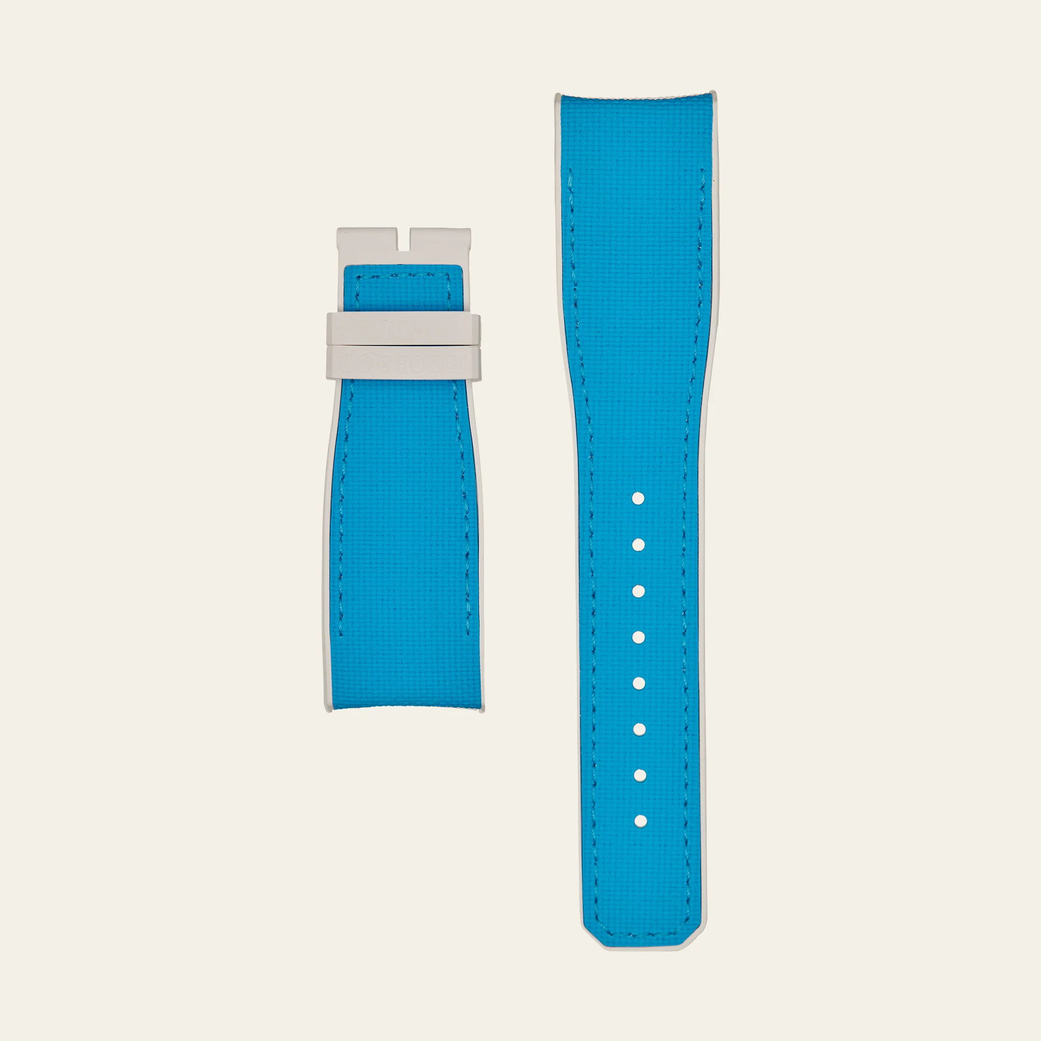 Blue Rubber Cordura Pattern - White Rubber - M