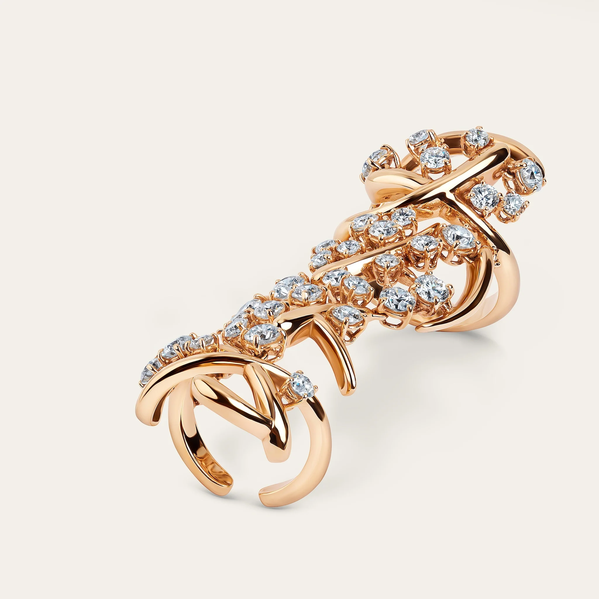 Carnivale Full Finger Diamond Ring