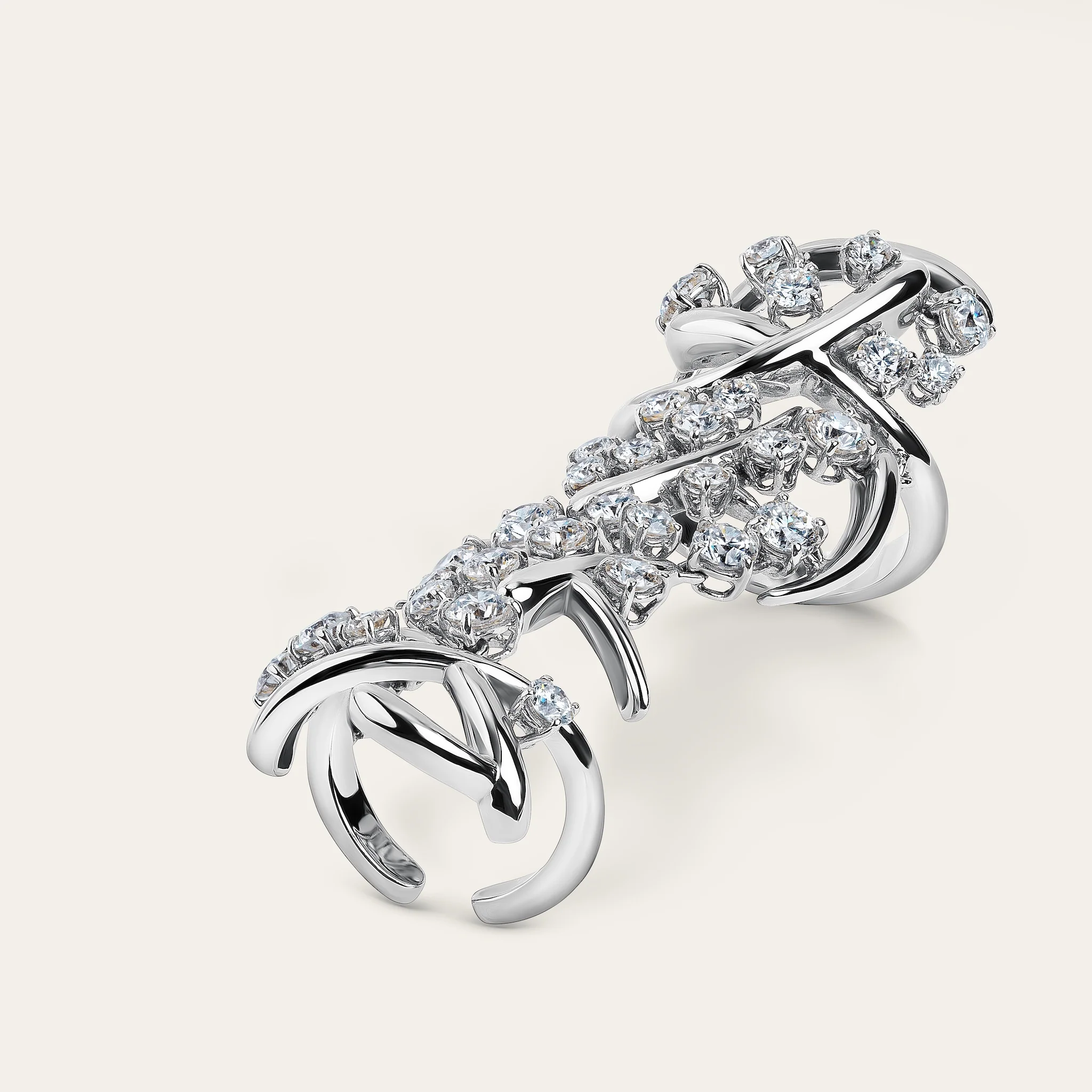Carnivale Full Finger Diamond Ring
