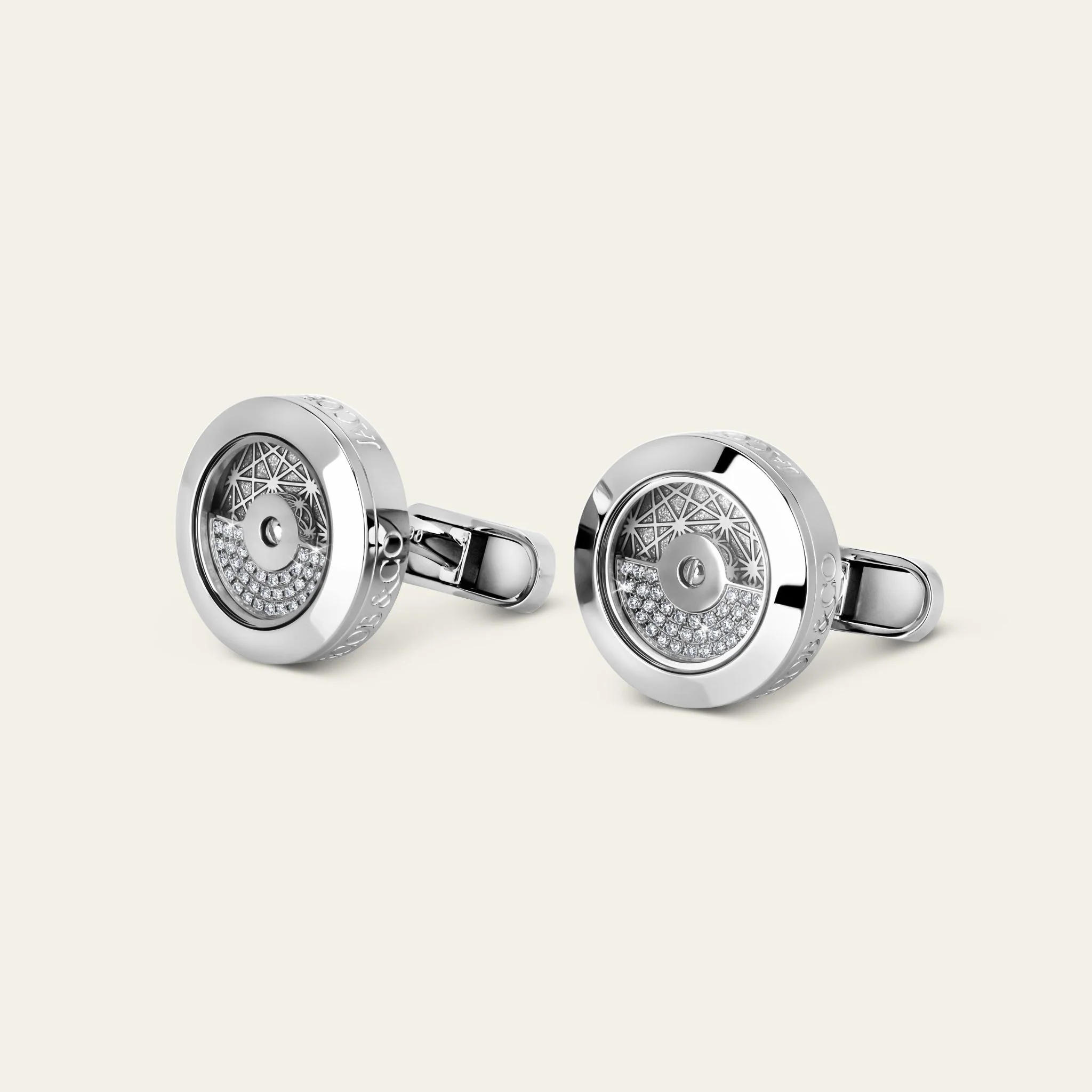 Rotor Diamond Cufflinks - Image 3