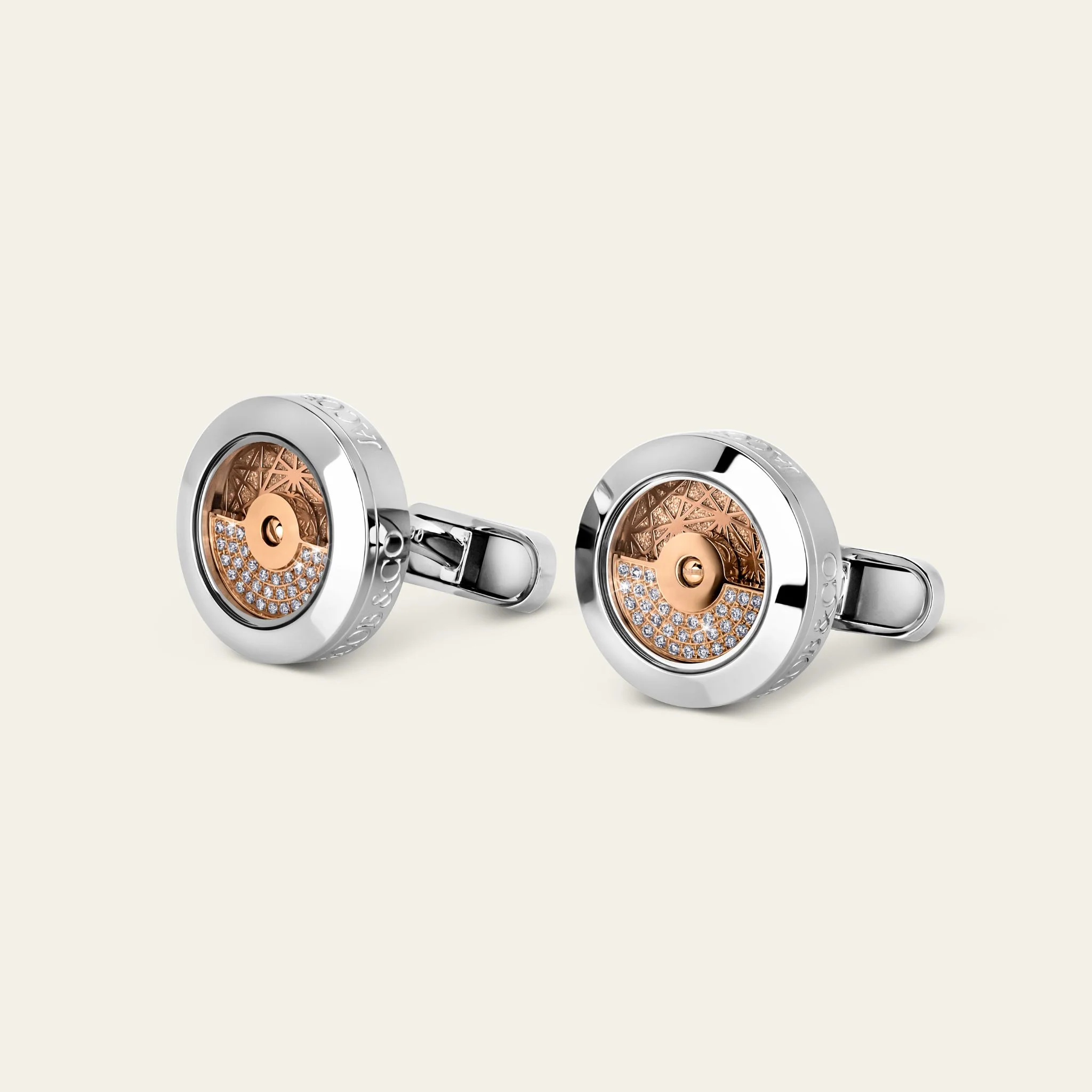 Rotor Diamond Cufflinks - Image 2