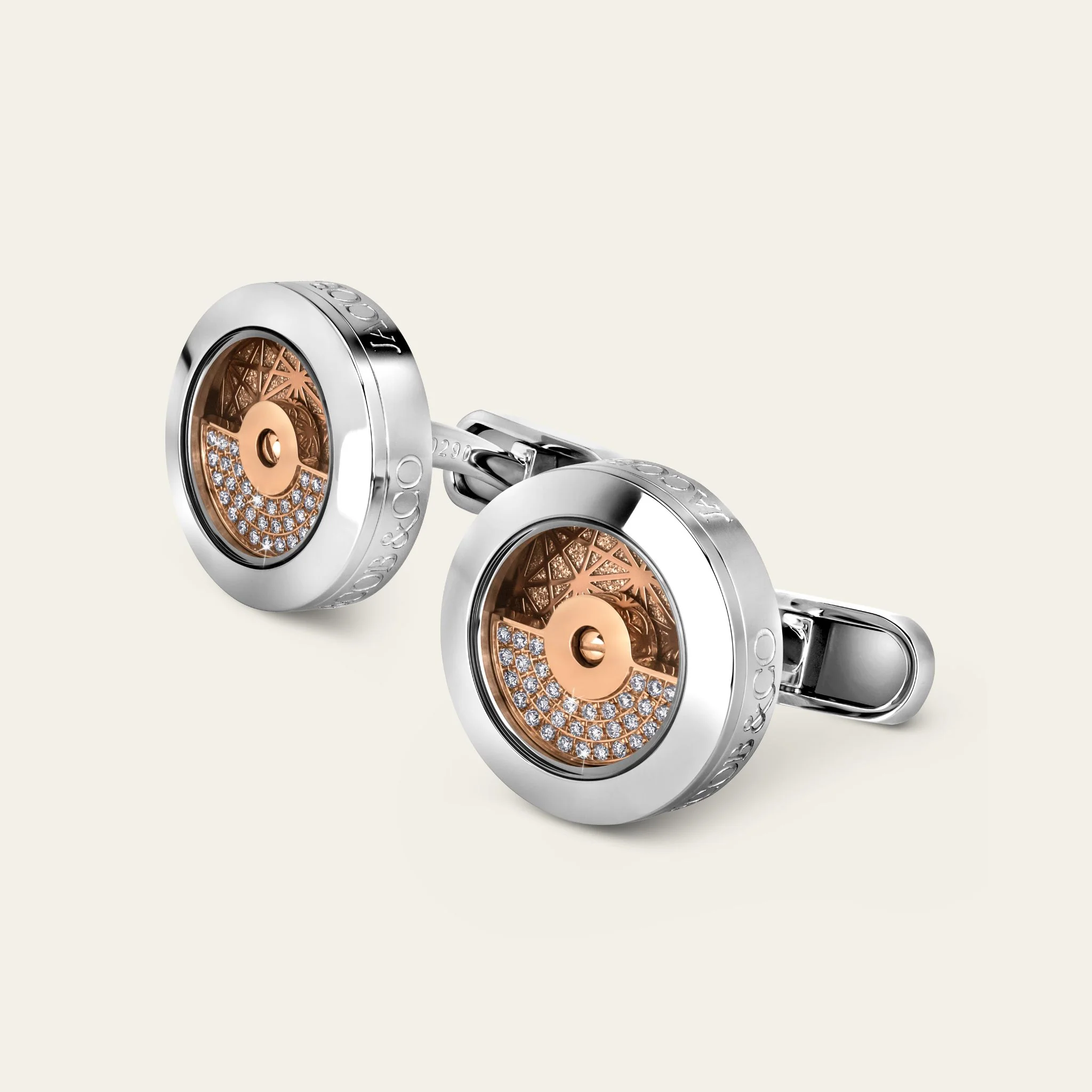 Rotor Diamond Cufflinks - Image 3