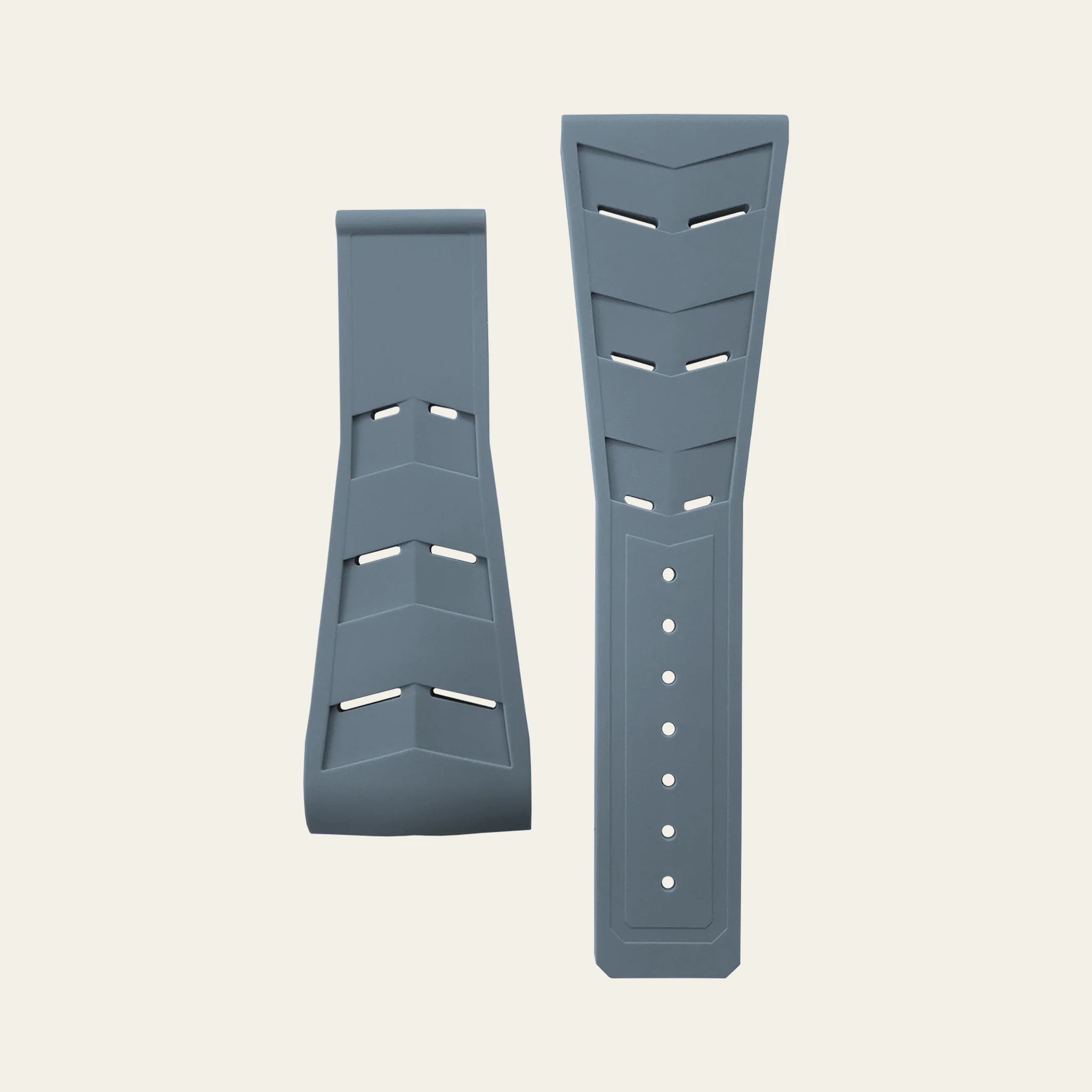 Greyish Blue Rubber Strap - M