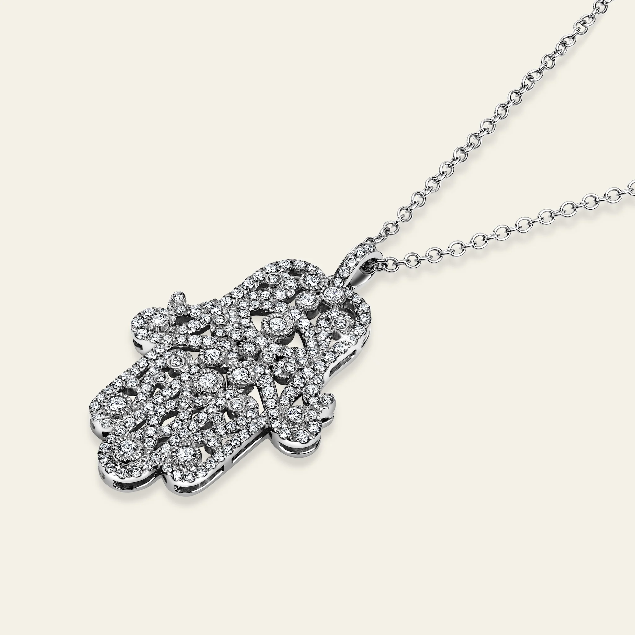 Hamsa Diamond Necklace - Image 2