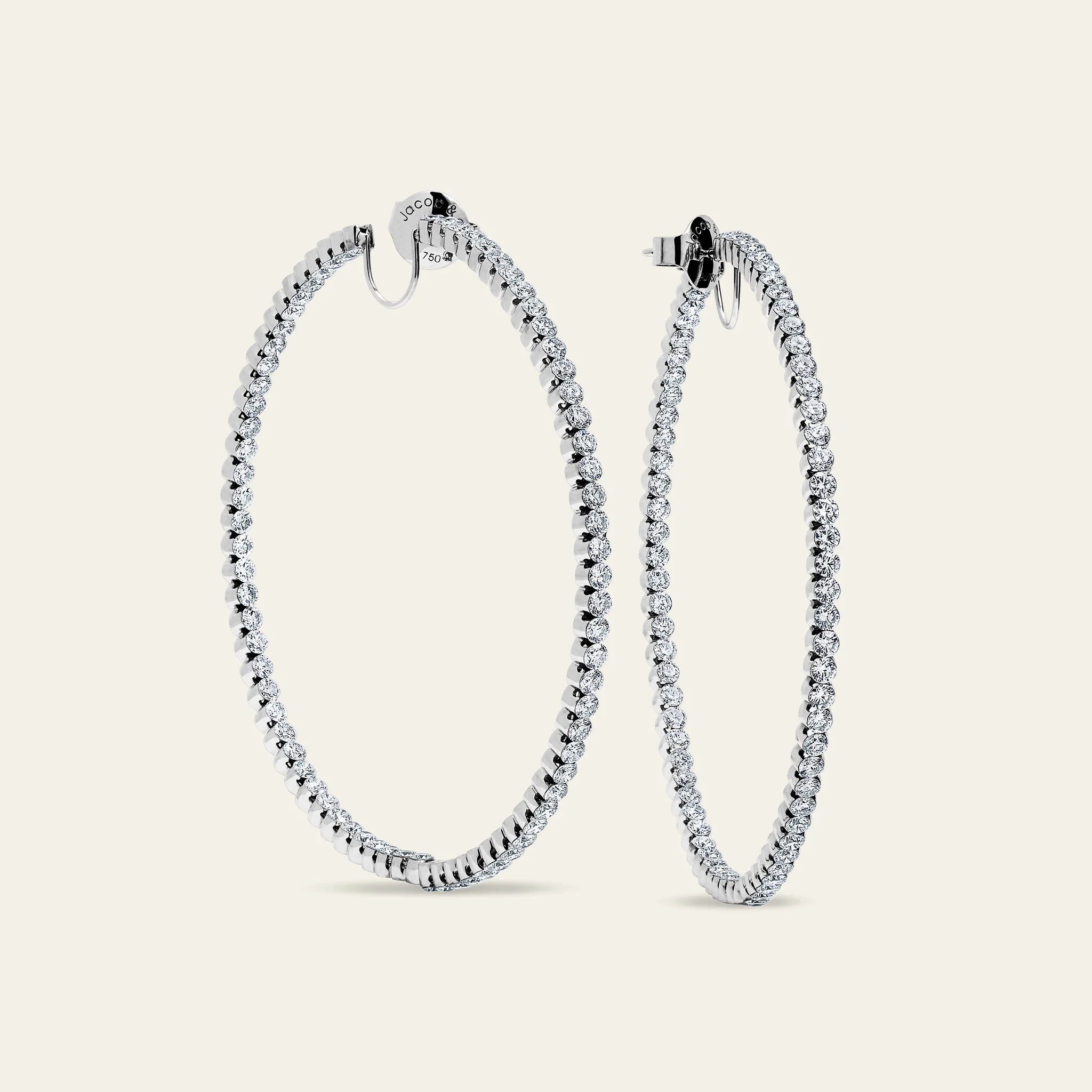 Inside Out Diamond Hoop Earrings