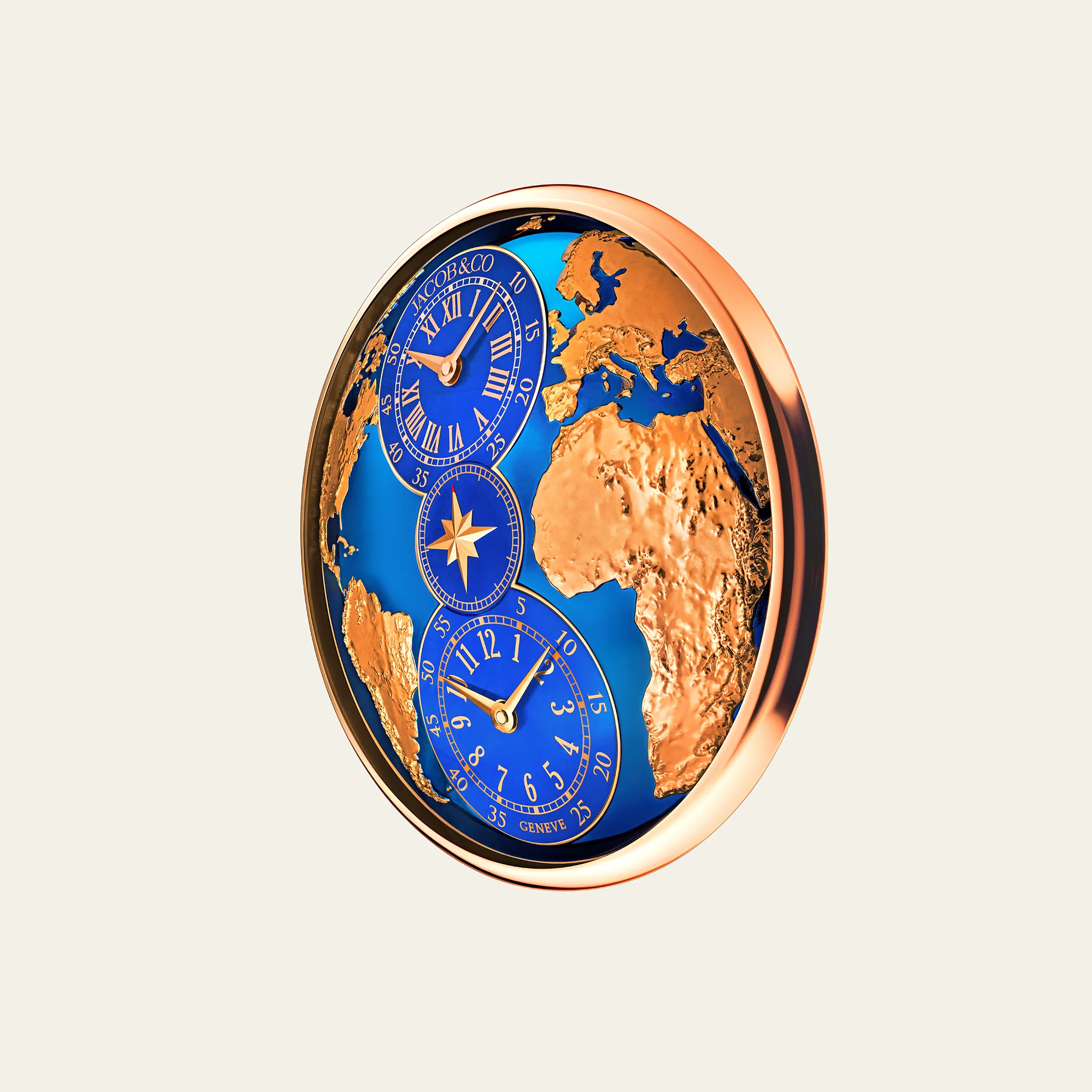 Jacob & Co. The World Is Yours Dual Time Zone Wall Clock - Image 2