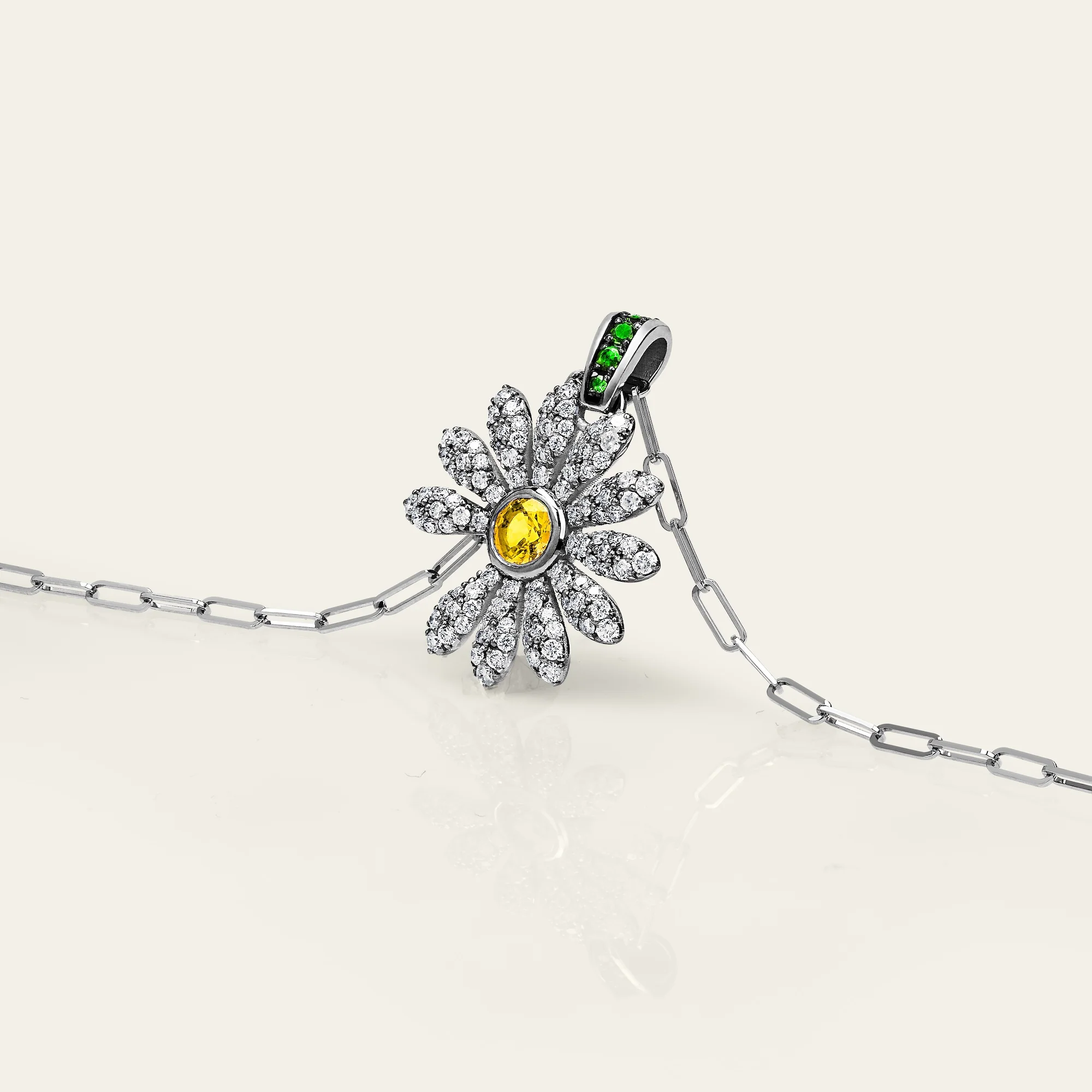 Jacob & Co. x PEACEMINUSONE Yellow Diamond with Pavé Pendant - Image 3