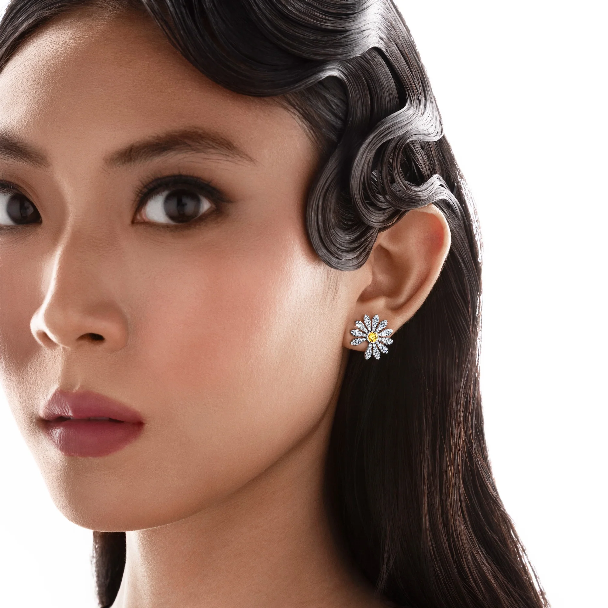 Jacob & Co. x PEACEMINUSONE Yellow Diamond and Pavé Earrings - Image 4