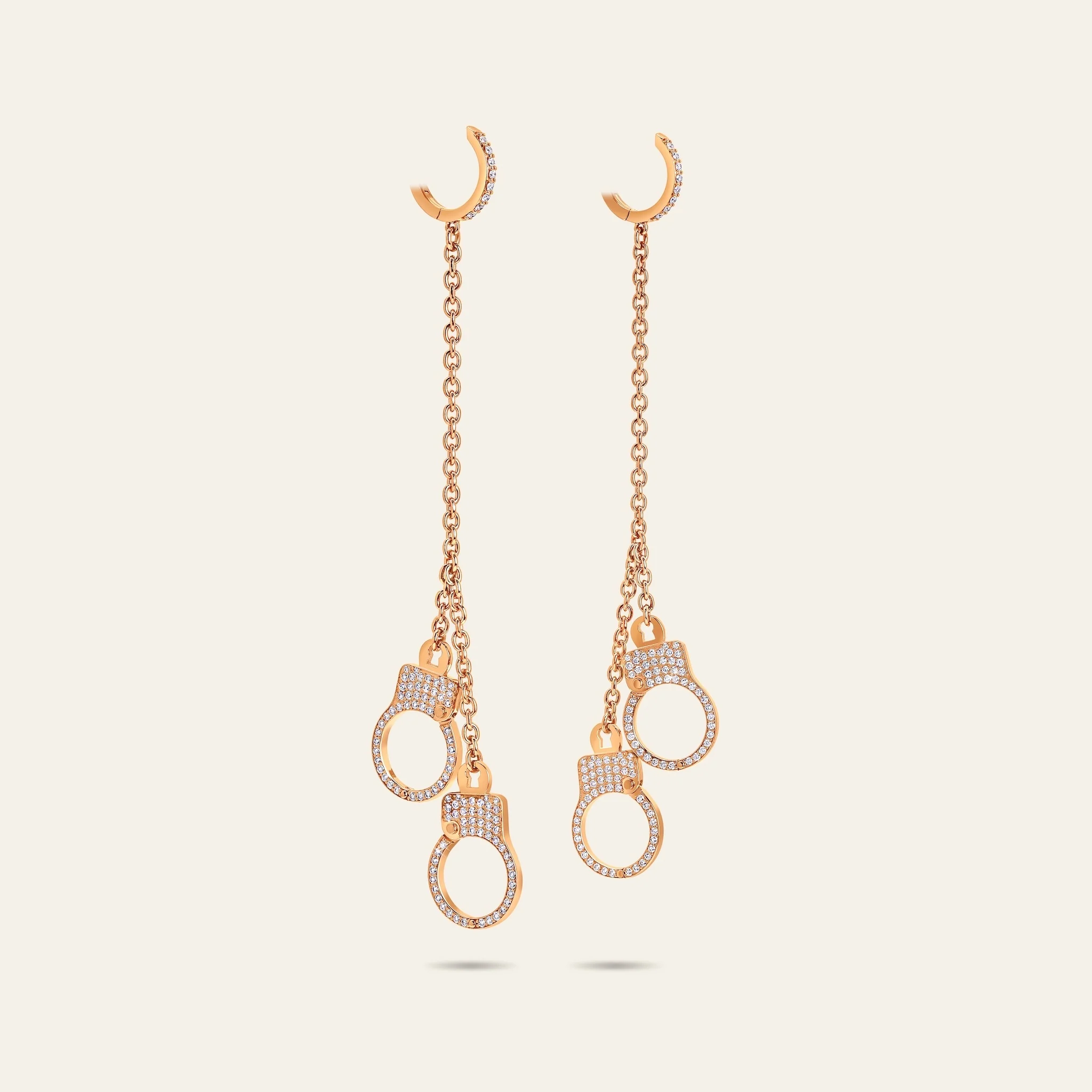 Love Lockdown Hanging Diamond Earrings