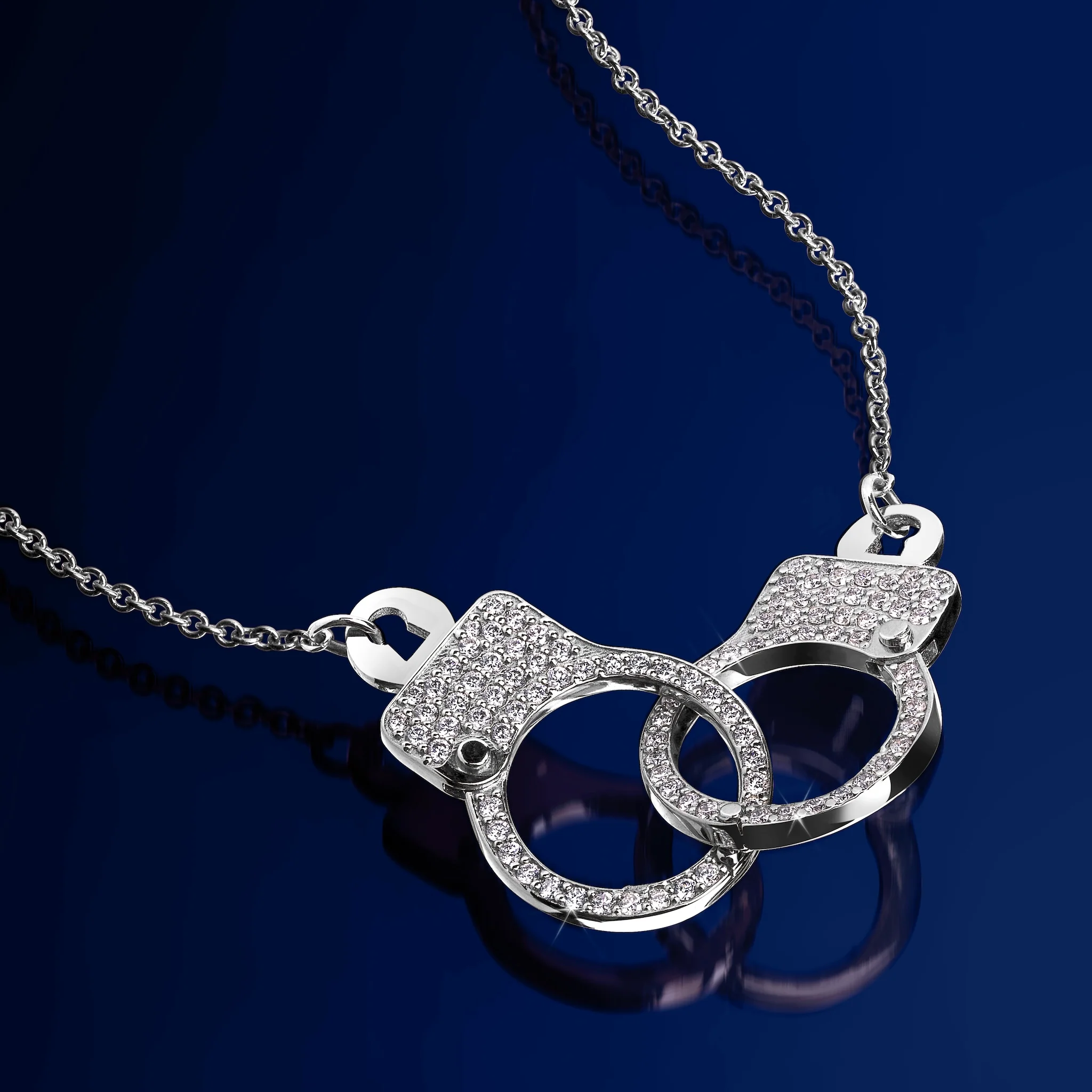 Love Lockdown Interlocking Diamond Necklace - Image 4