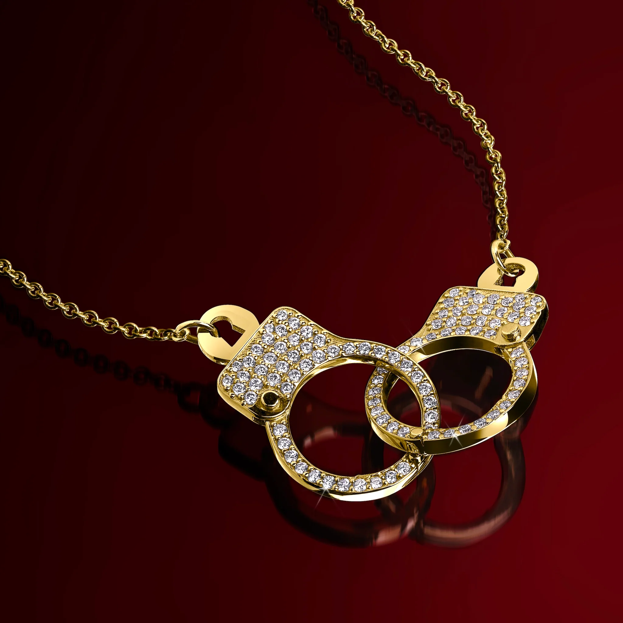 Love Lockdown Interlocking Diamond Necklace - Image 4