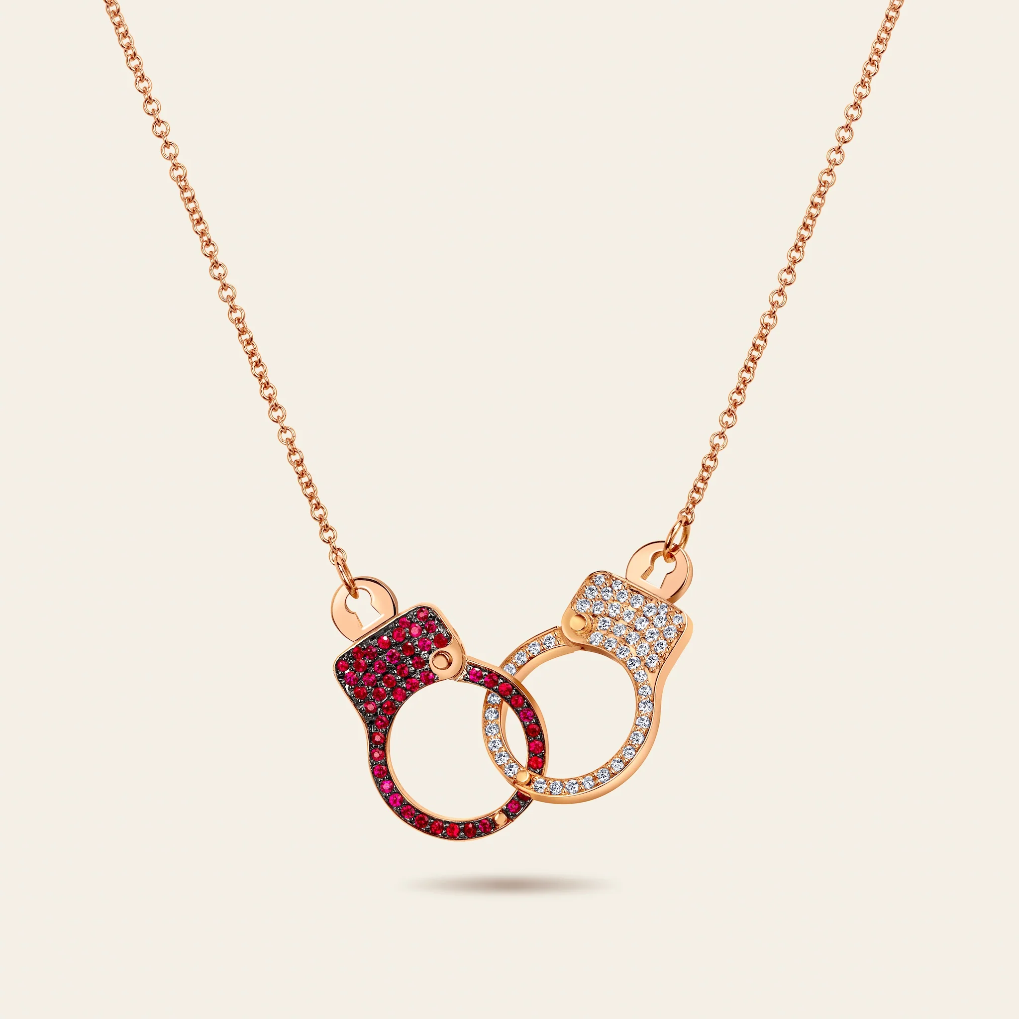 Love Lockdown Interlocking Diamond Necklace - Image 3