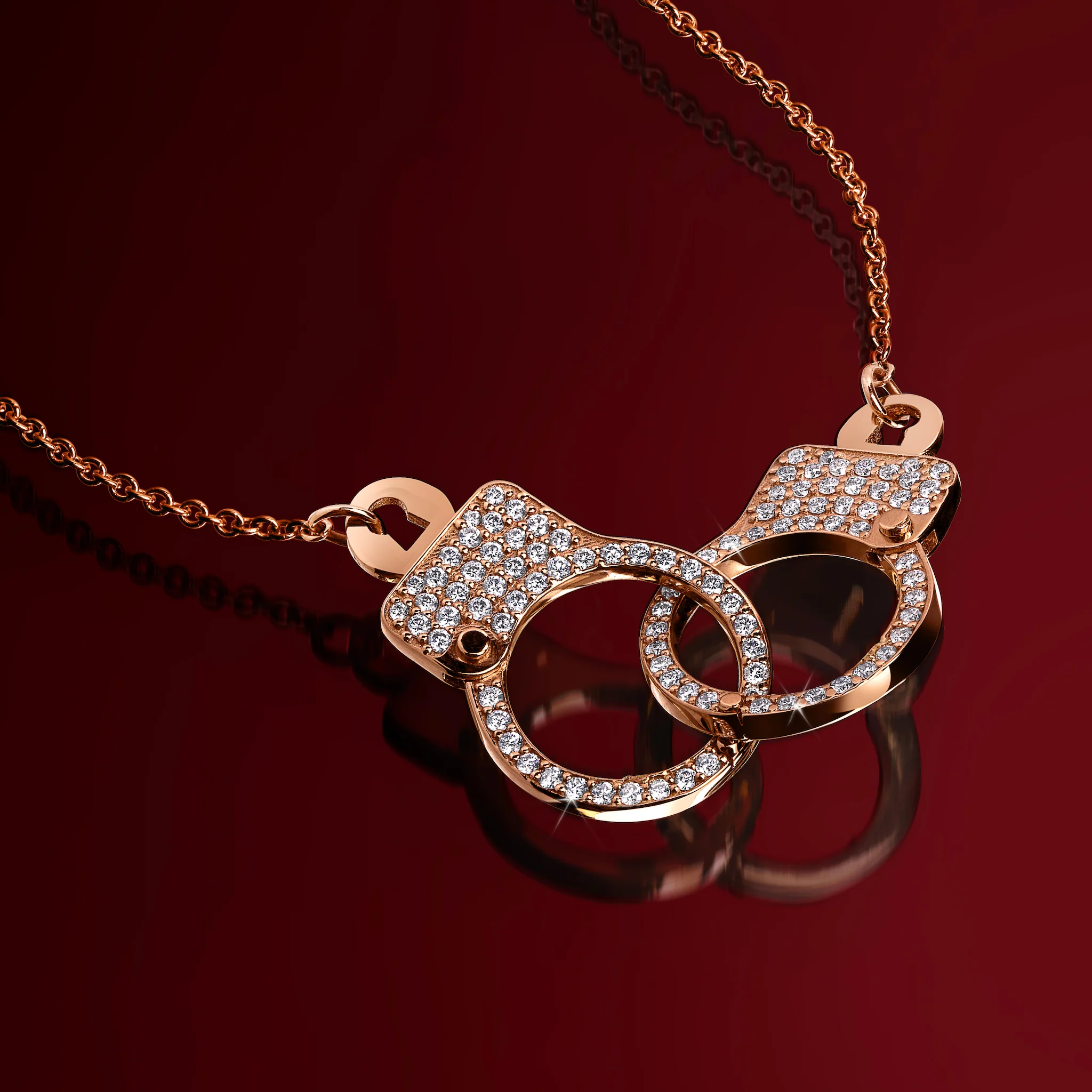 Love Lockdown Interlocking Diamond Necklace - Image 4
