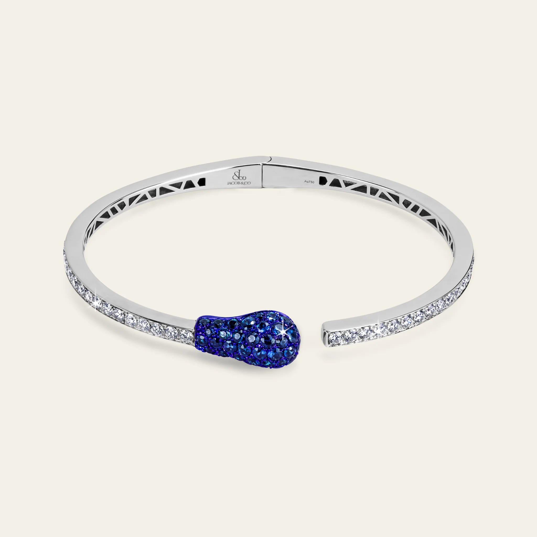 Match Sapphire Diamond Bangle