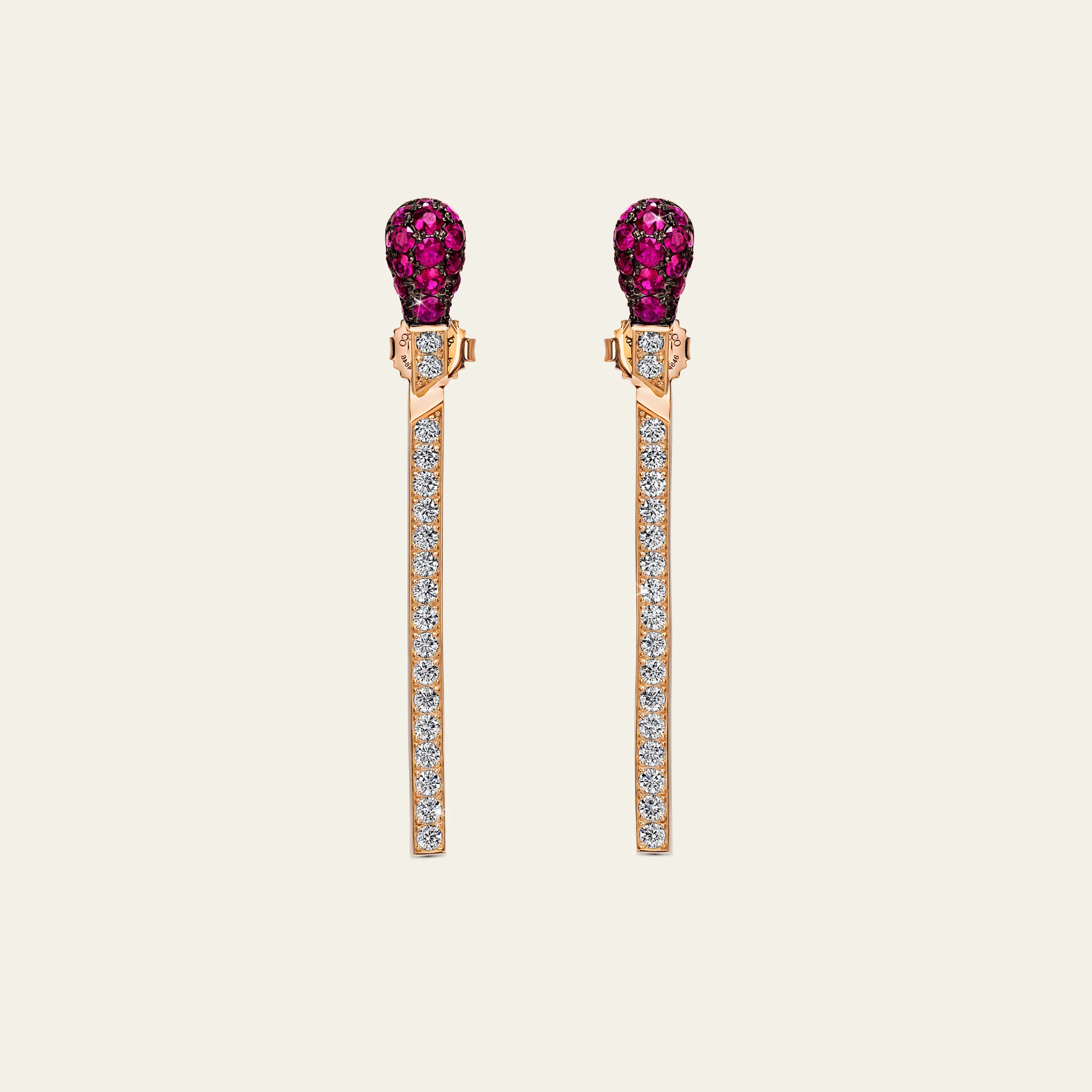 Match Ruby Diamond Earrings