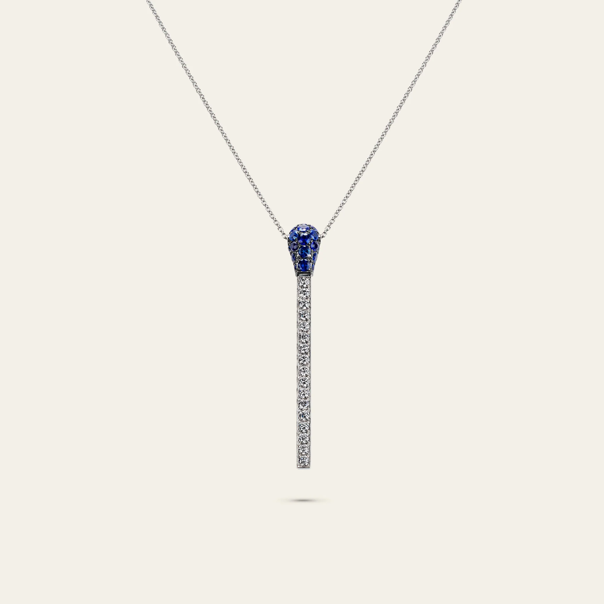 Match Sapphire Diamond Necklace