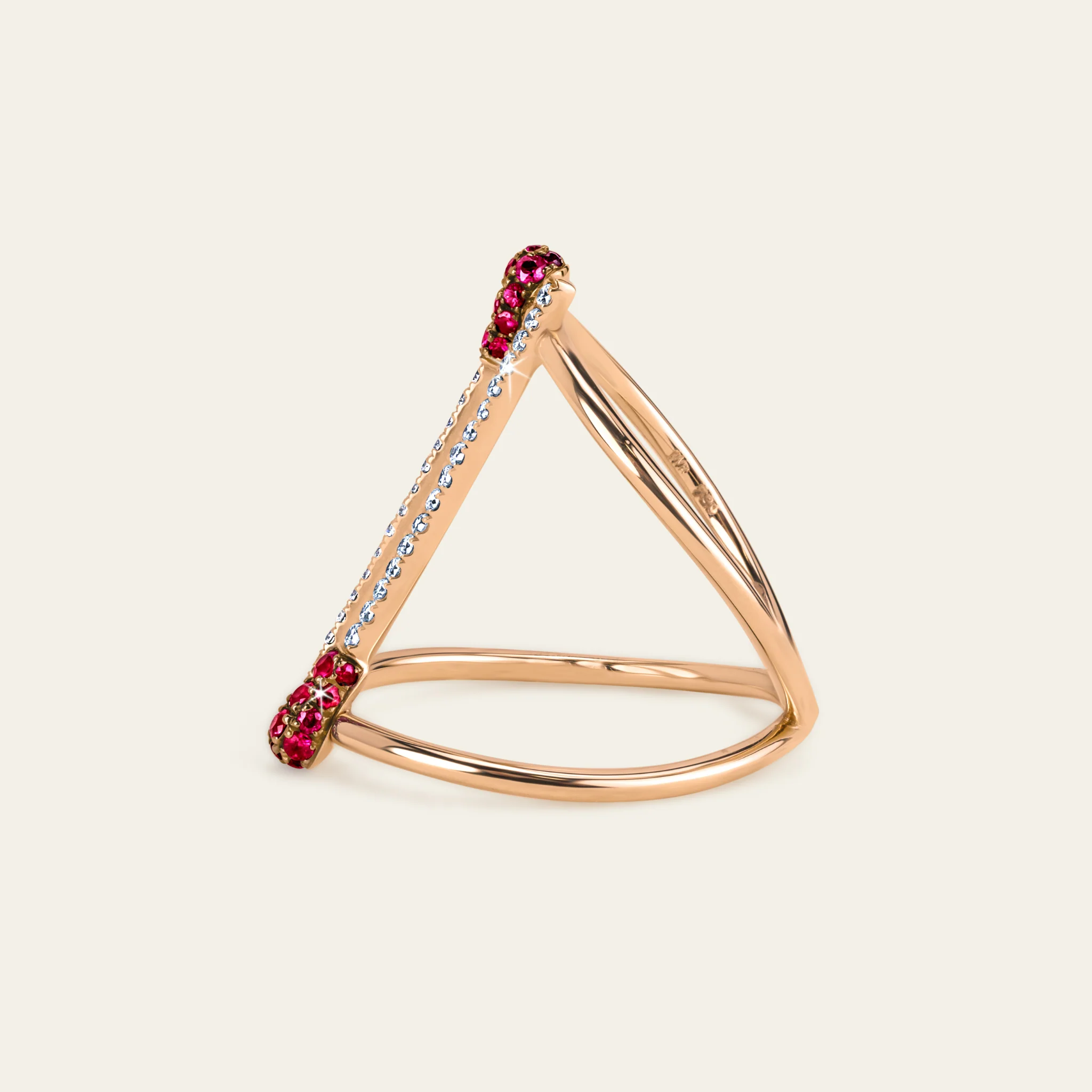 Match Ruby Diamond Ring - Image 2