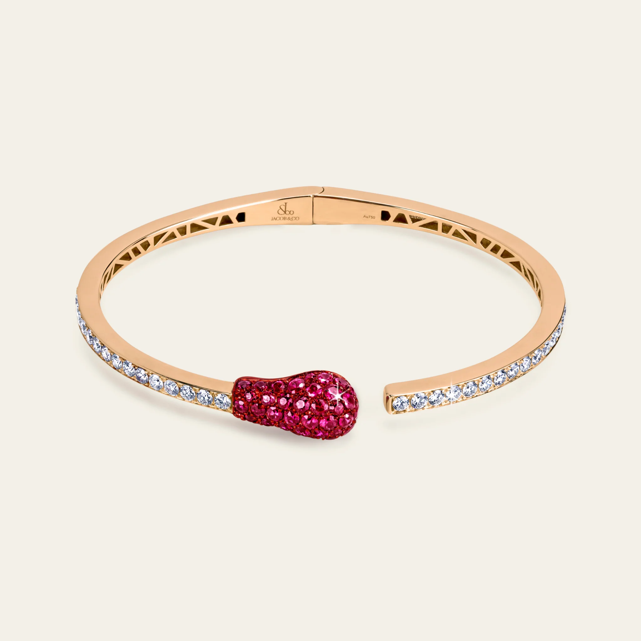 Match Ruby Diamond Bangle