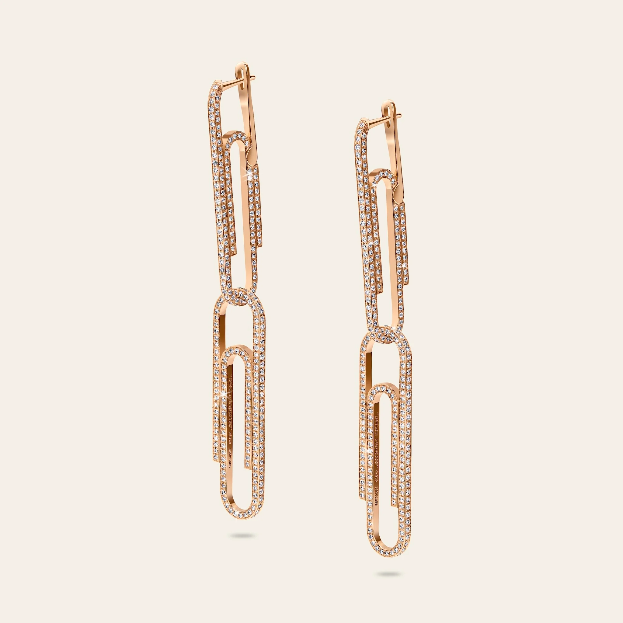Office Supplies Diamond Earrings - Image 2