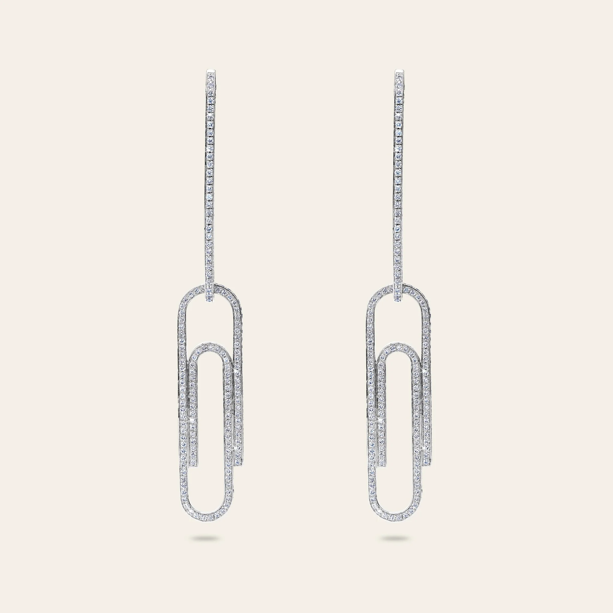 Office Supplies Diamond Earrings