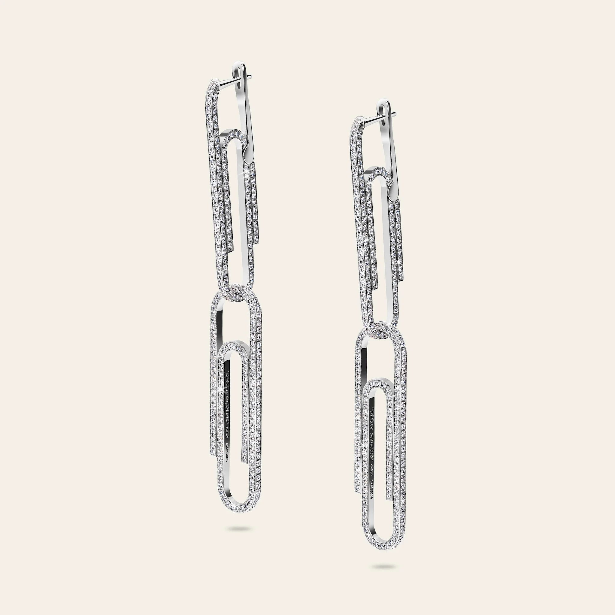 Office Supplies Diamond Earrings - Image 2