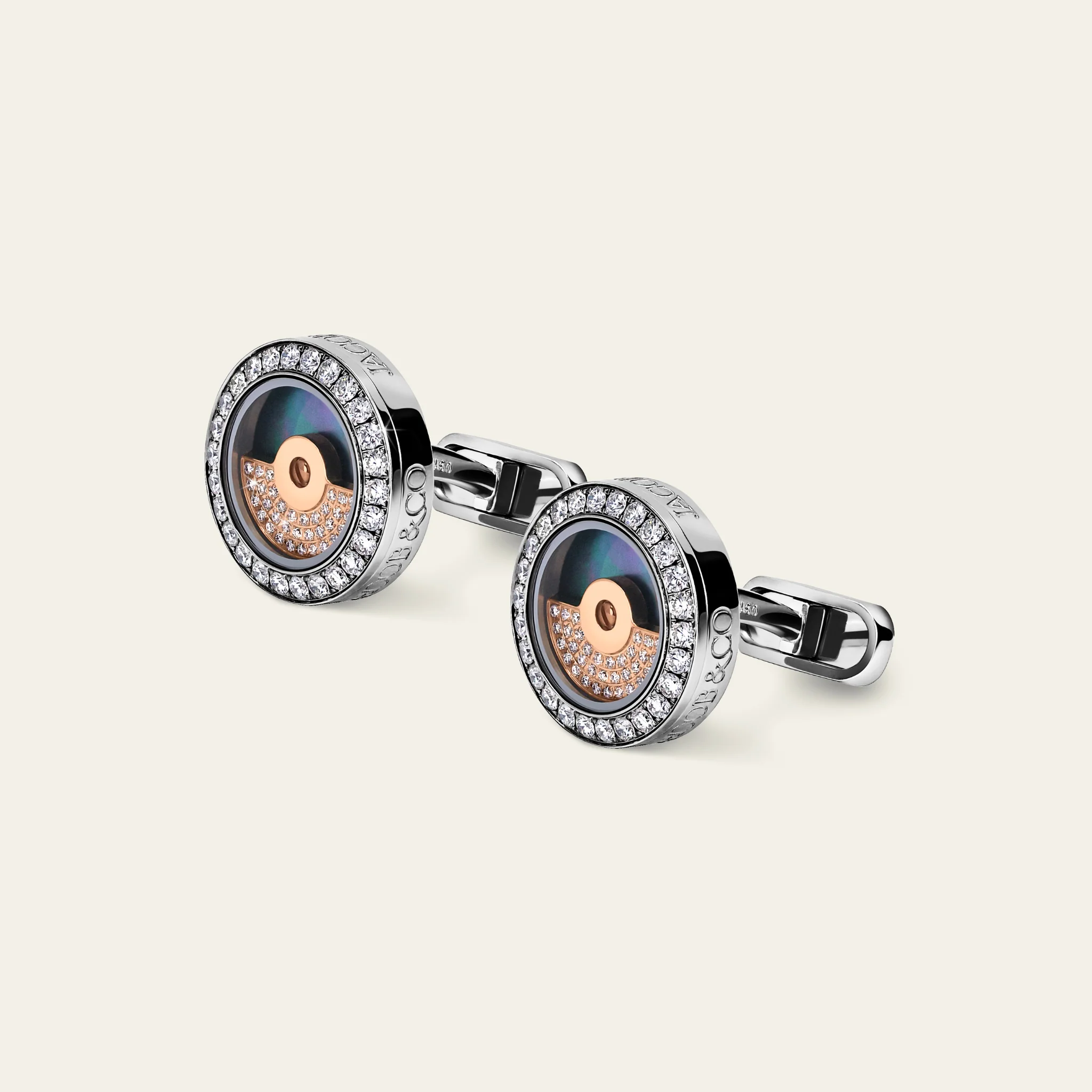 Rotor Diamond Cufflinks - Image 2