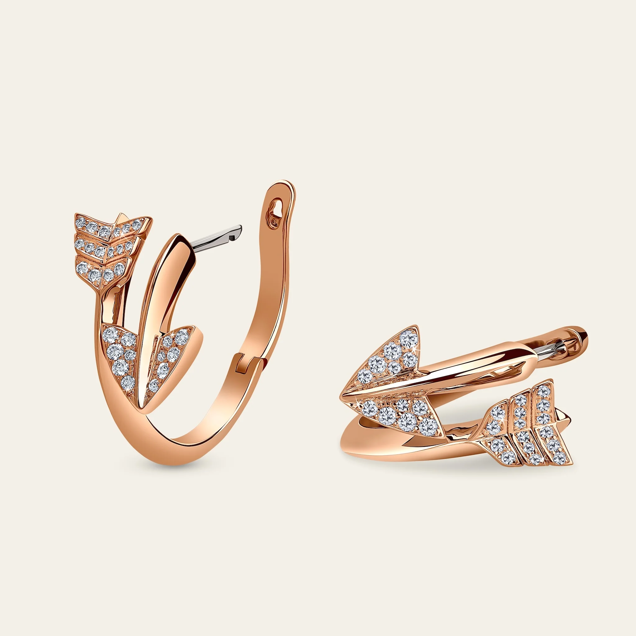 Super Arrow Diamond Earrings - Image 2