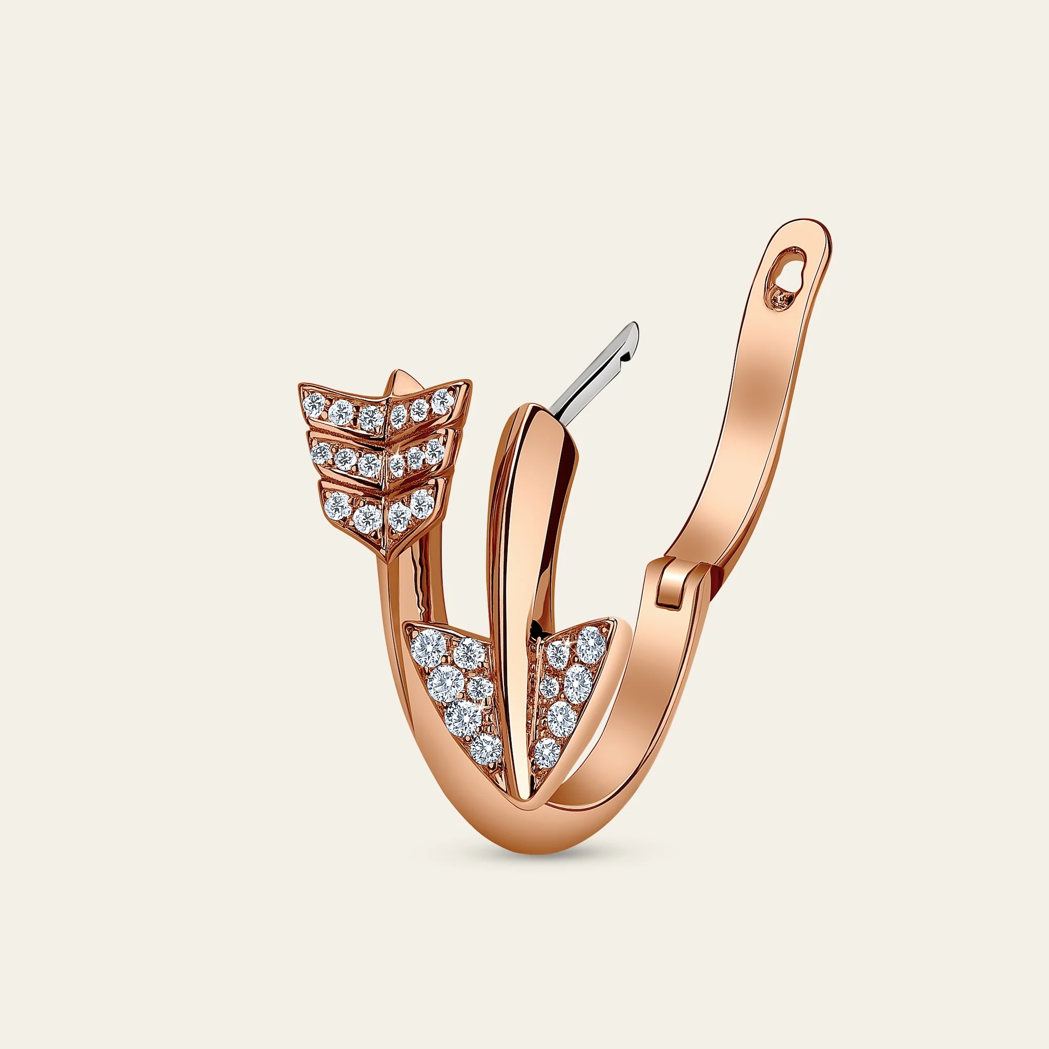 Super Arrow Diamond Earrings - Image 3