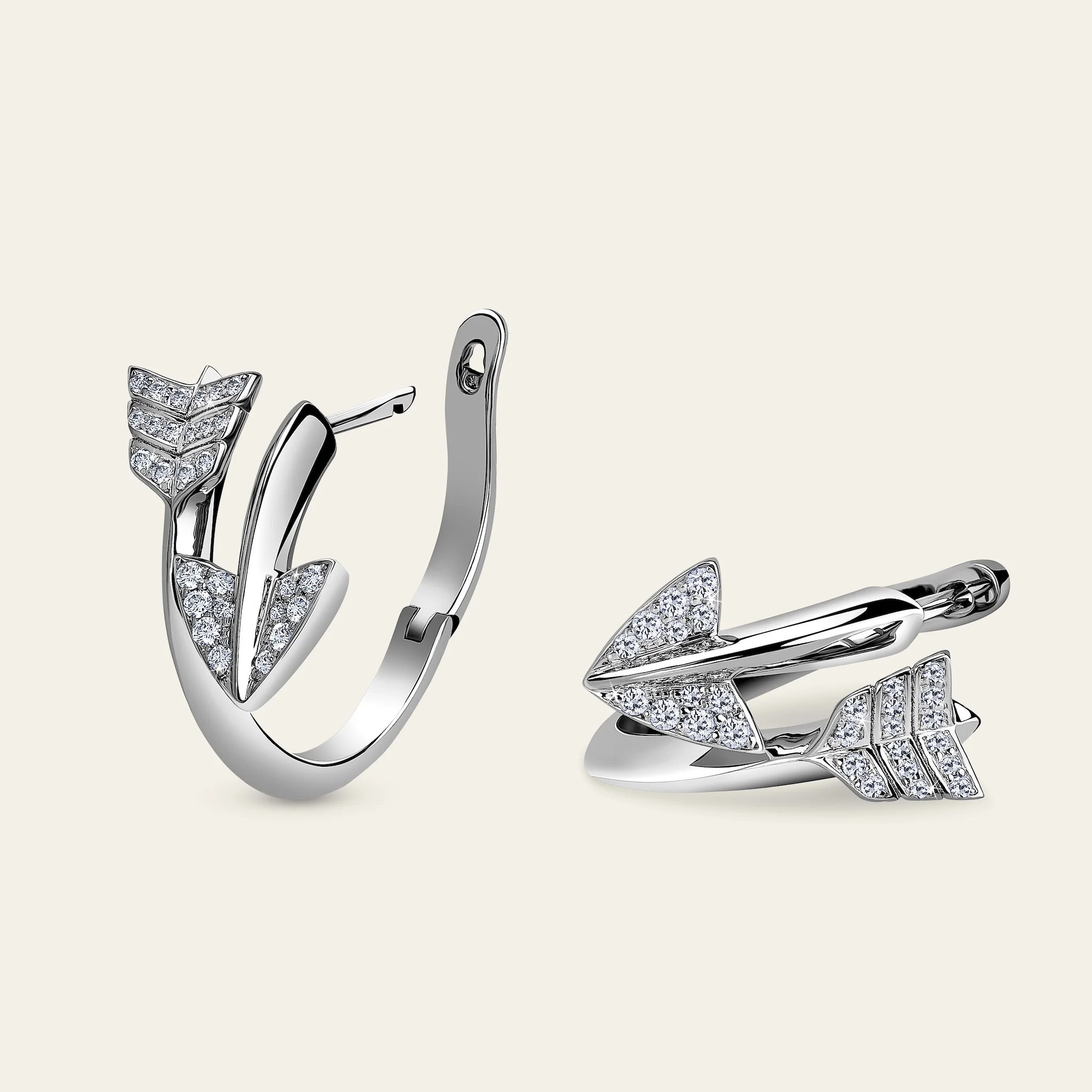 Super Arrow Diamond Earrings - Image 2