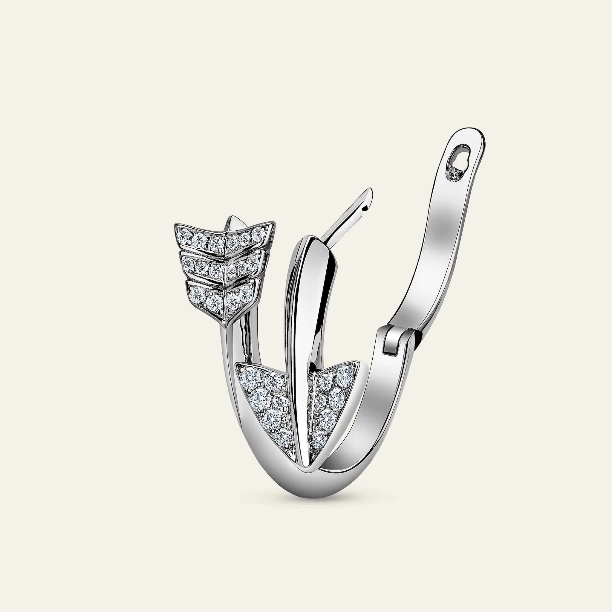 Super Arrow Diamond Earrings - Image 3