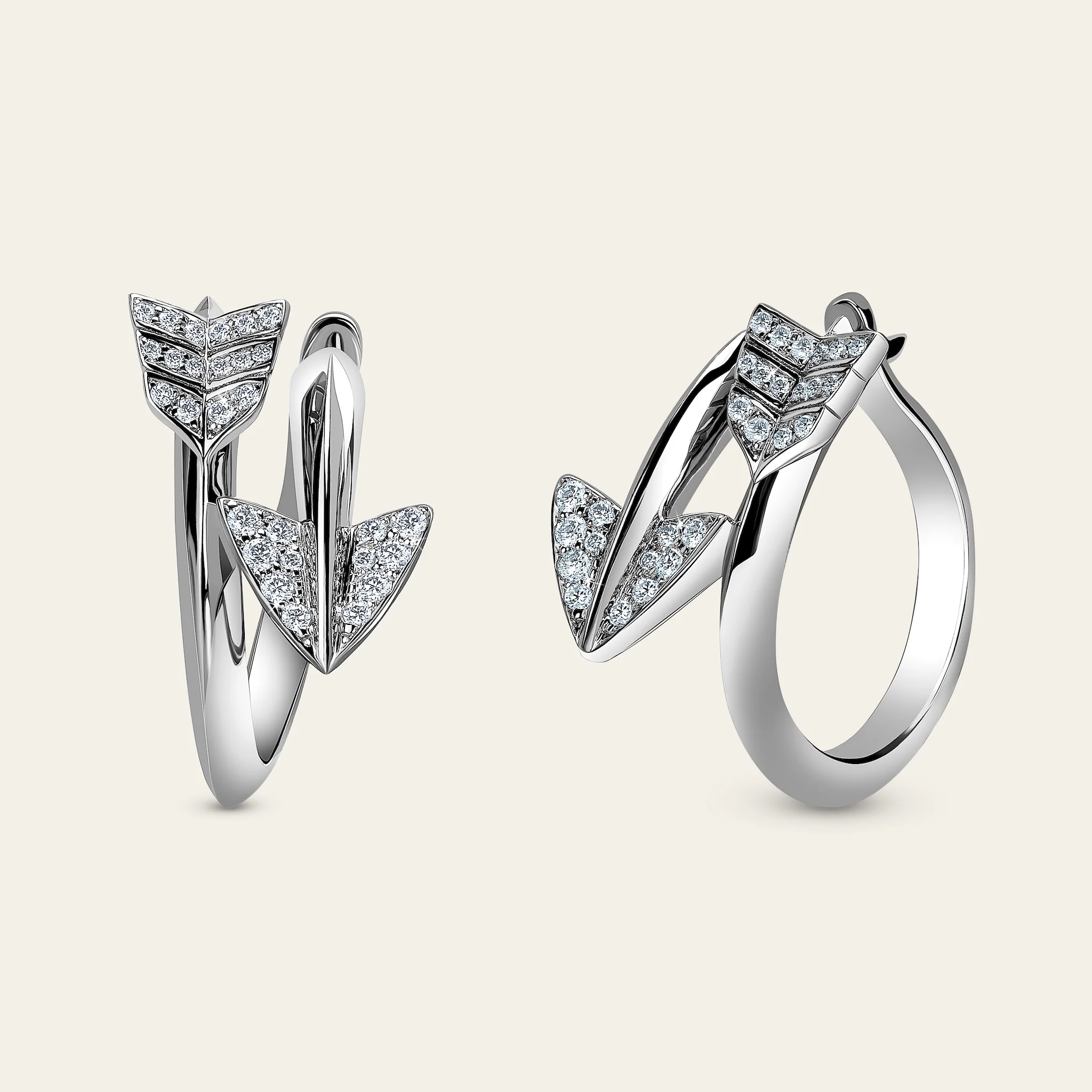 Super Arrow Diamond Earrings - Image 4