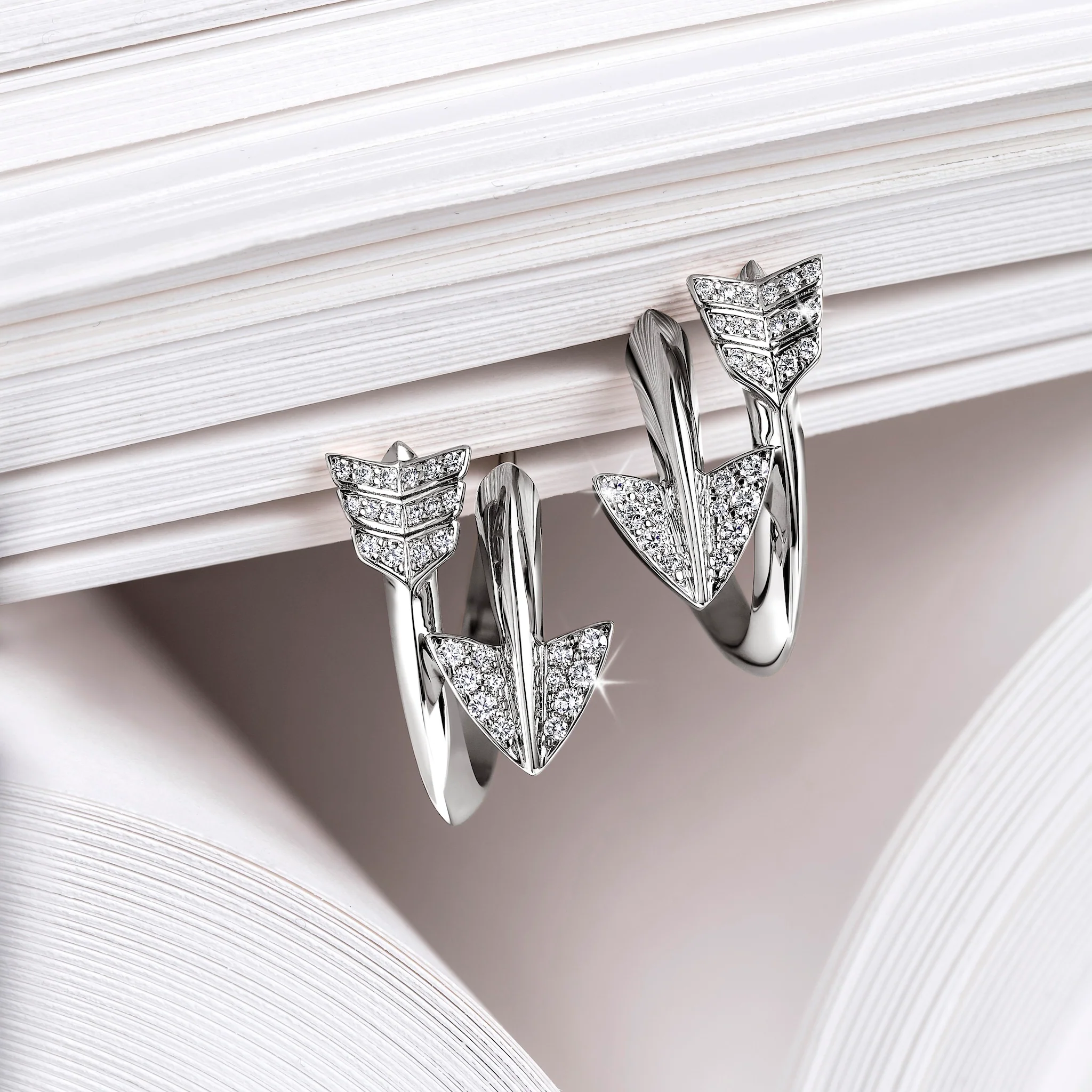 Super Arrow Diamond Earrings - Image 5