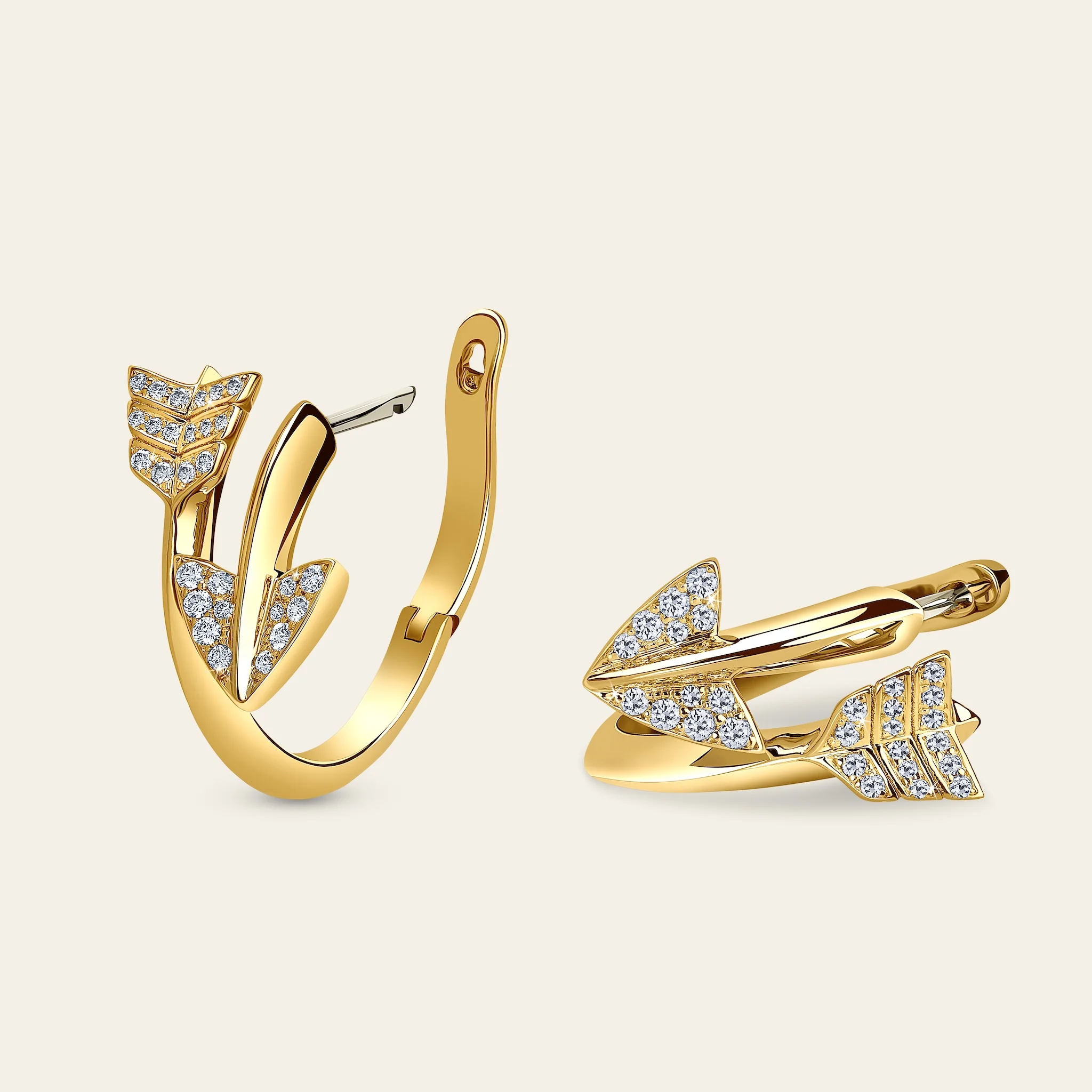 Super Arrow Diamond Earrings - Image 2