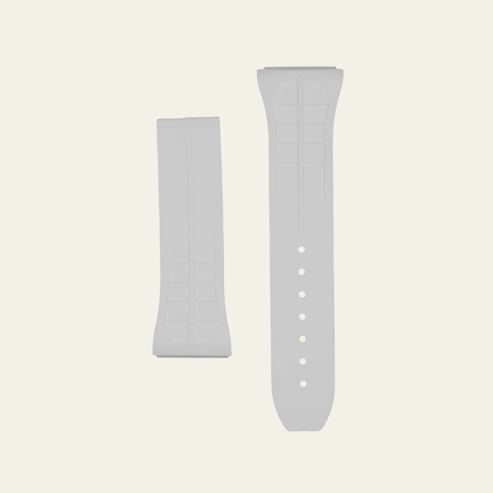 White Matte Rubber Strap - M