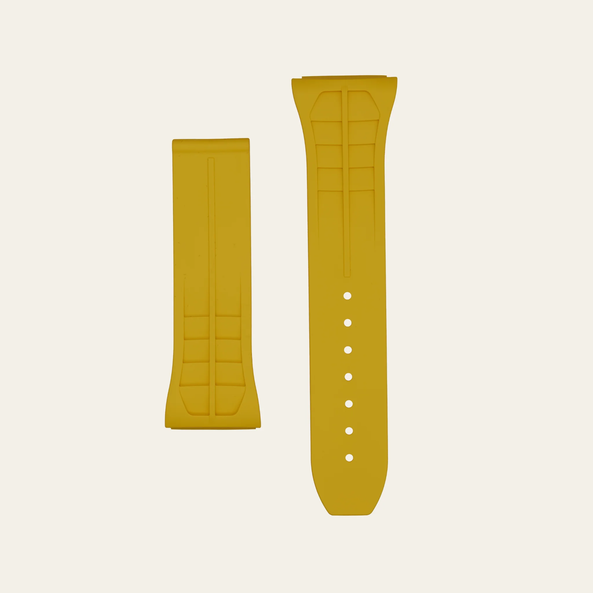 Yellow Matte Rubber Strap - M